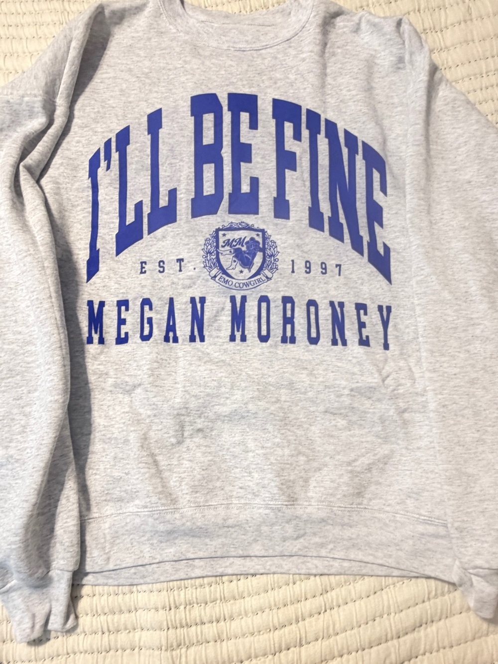 'Am I Okay?' - Megan Moroney official tour merch reversible crew size XL